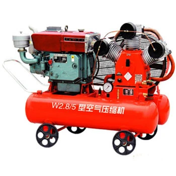 W-2.8/5 Diesel 15kw Belt Driven Piston Air Compressor Pneumatic Jack Hammer